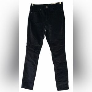 High Rise Cotton Velour Jean Style Pants Size 4 ~ Universal Thread Black
